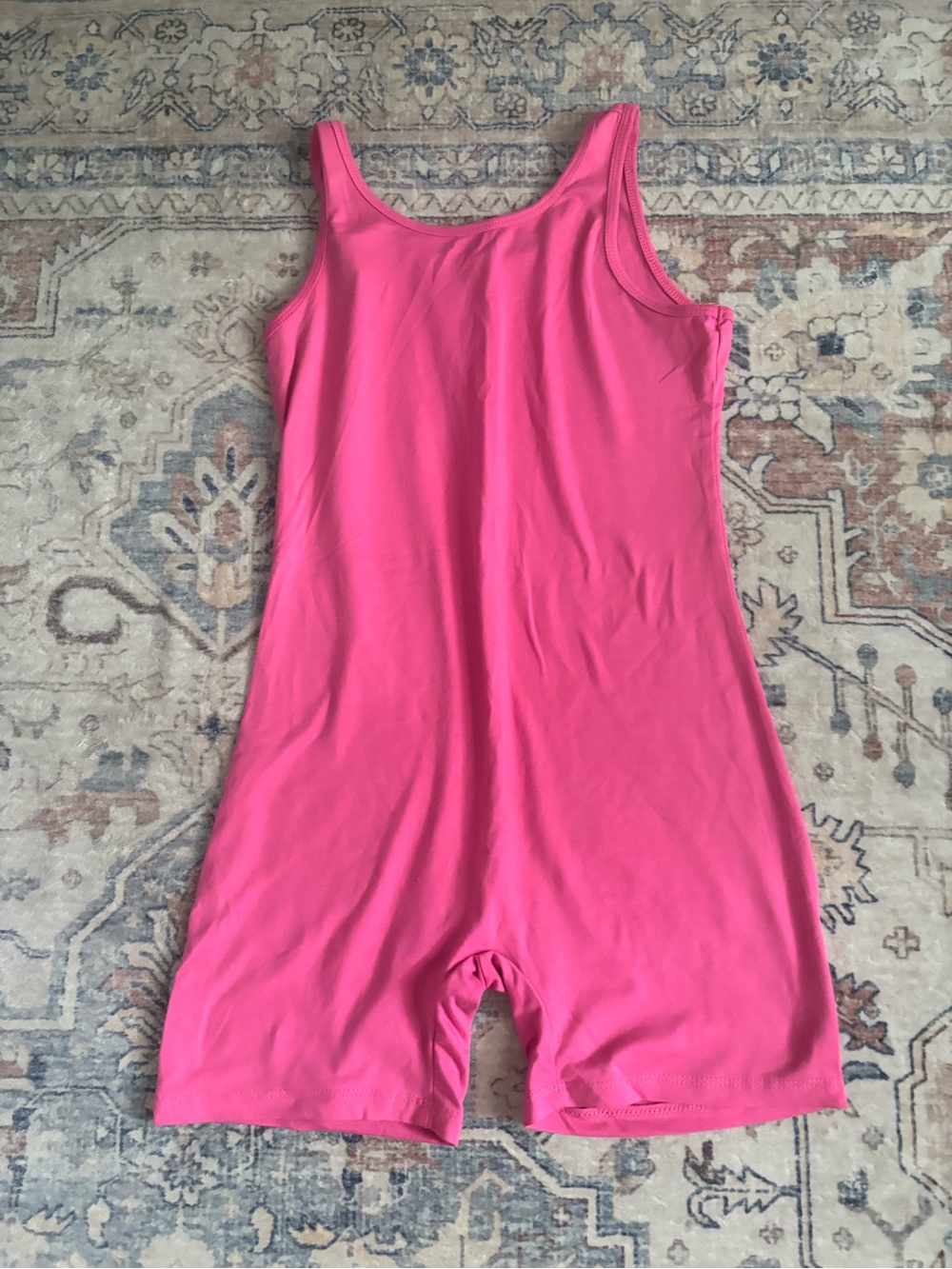 Girls' Bright Pink Sleeveless One-Piece Bodysuit